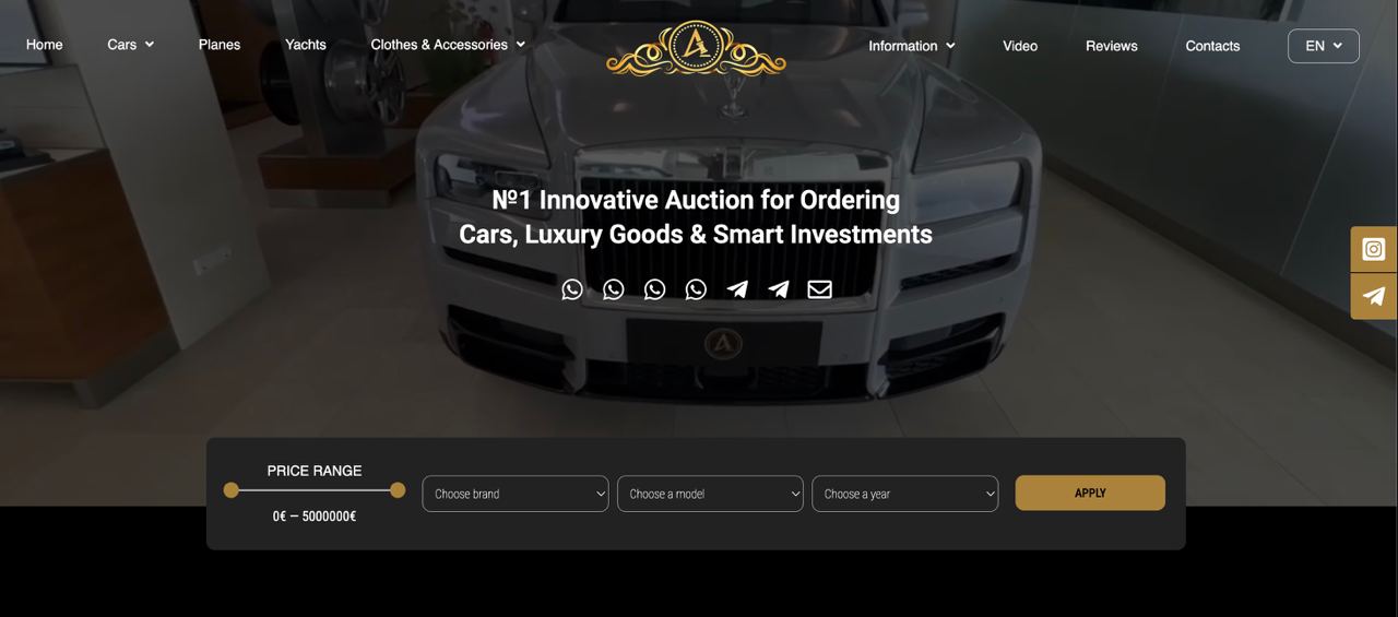№1 Innovative Auction: European Online Platform for Ordering Cars